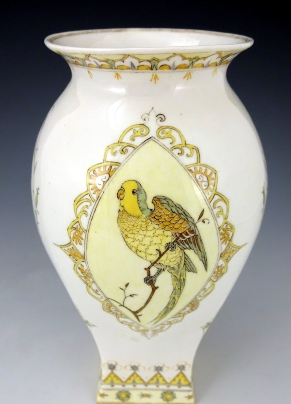 rare Rozenburg eggshell vase with a parrot by Sam Schellink 1909-image9