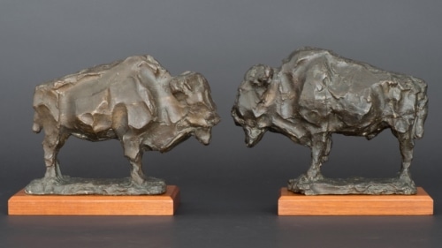 Lambertus Zijl bizon paar brons 1914 500x281 - Lambertus Zijl (1866-1947)