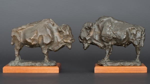 Lambertus Zijl bizon paar brons 1914 600x338 - Lambertus Zijl (1866-1947)