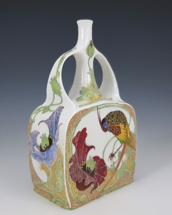 Proportio Divina | Rozenburg Den haag eggshell porcelain vase by Huyvenaar 1903