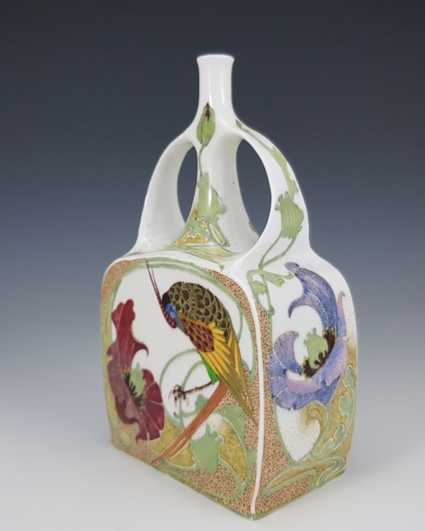 Proportio Divina | Rozenburg Den haag eggshell porcelain vase by Huyvenaar 1903