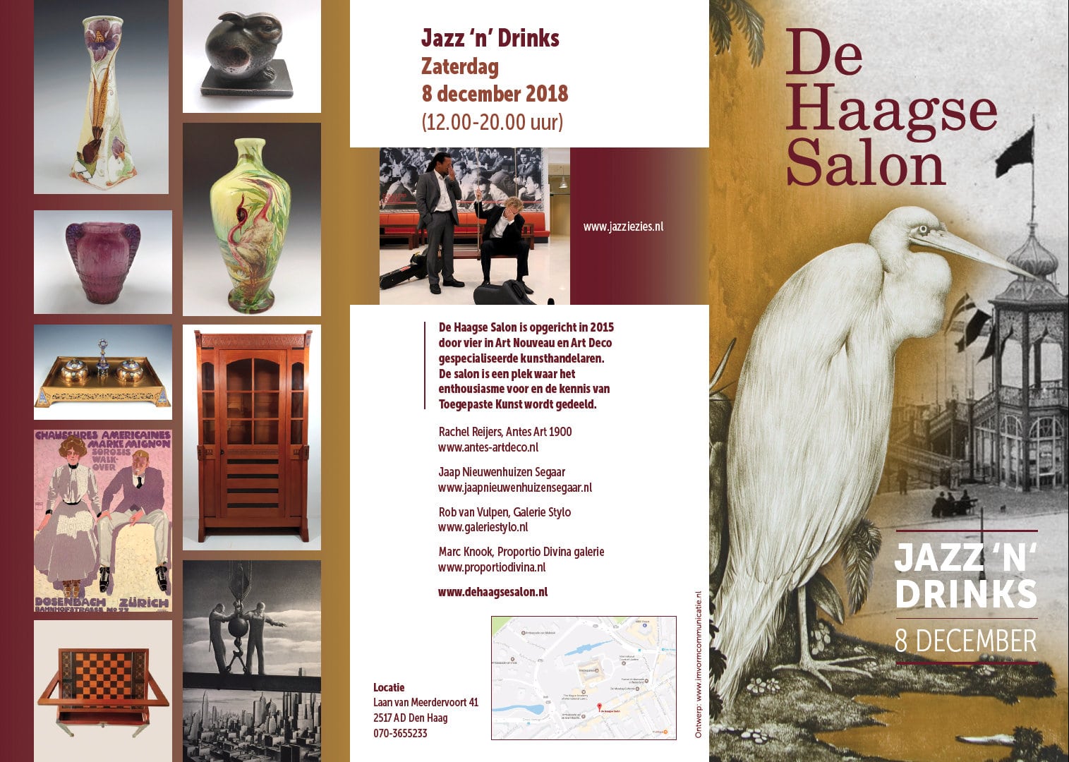 Jazz n Drinks buitenkant - The Hague Salon Jazz 'N Drinks, zaterdag 8 december!