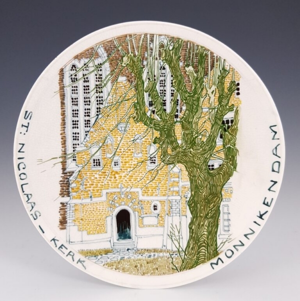 Rozenburg Den Haag eierschaal wandschotel voor de Wereldtentoonstelling 1899