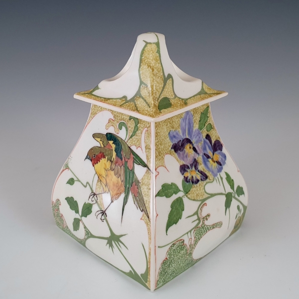 Proportio Divina | Rozenburg Den Haag eggshell porcelain inkwell painted by 't Hart in 1914