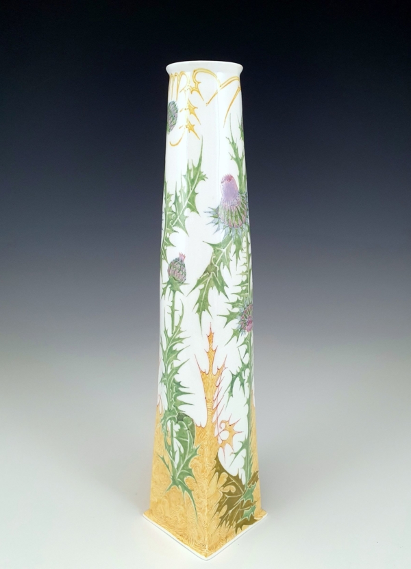 Proportio Divina | Rozenburg eggshell porcelain vase by Schellink year 1905 model 269p