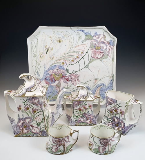 Rozenburg Schellink 1899 eggshell tea set pic2 500x552 - Collection Decorative Arts
