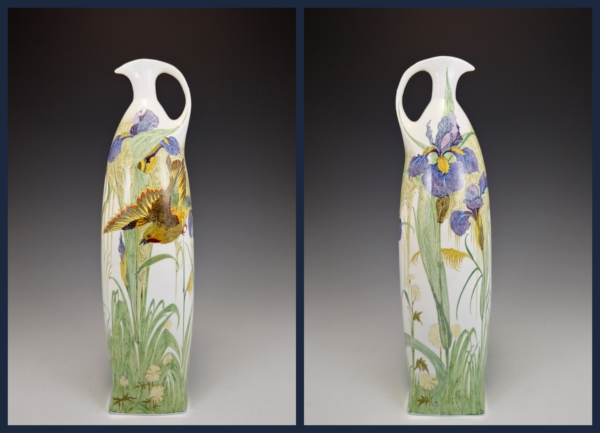 Rozenburg Den Haag eggshell porcelain pitcher Samuel Schellink 1908