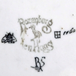 Rozenburg Den Haag eierschaalporselein blaker, Roelof Sterken, 1900 merken