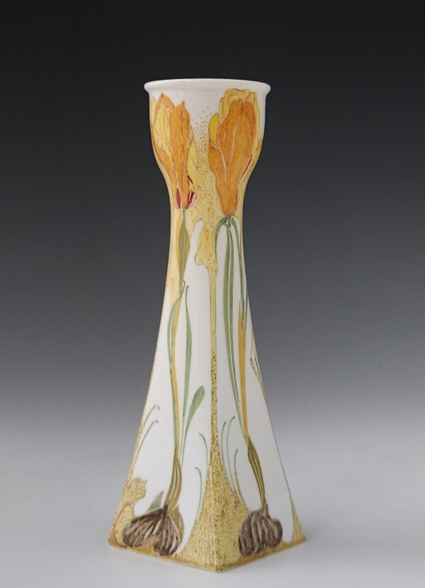 Rozenburg Den Haag eierschaalporselein kandelaar Sam Schellink 1905